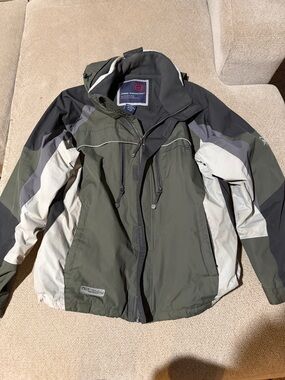 Free Country Olive, Gray & Black Colorblock Outdoor Jacket